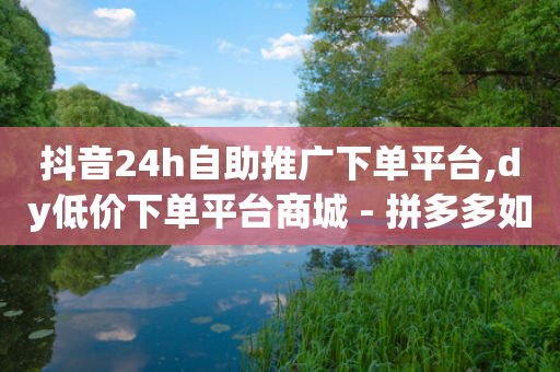 抖音24h自助推广下单平台,dy低价下单平台商城 - 拼多多如何快速助力成功 - 拼多多代砍网站秒砍新用户-第1张图片-靖非智能科技传媒