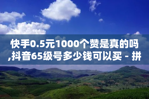 快手0.5元1000个赞是真的吗,抖音65级号多少钱可以买 - 拼多多帮忙助力 - 拼多多0元开店货源