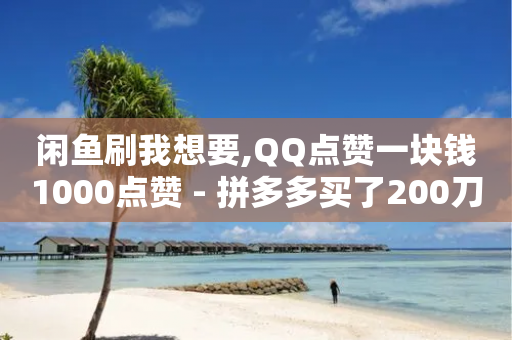 闲鱼刷我想要,QQ点赞一块钱1000点赞 - 拼多多买了200刀全被吞了 - 拼多多推广视频教学