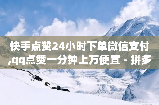 快手点赞24小时下单微信支付,qq点赞一分钟上万便宜 - 拼多多助力好用的软件 - 拼多多商家版电脑端