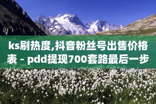 ks刷热度,抖音粉丝号出售价格表 - pdd提现700套路最后一步 - 拼多多账号小号批发-第1张图片-靖非智能科技传媒