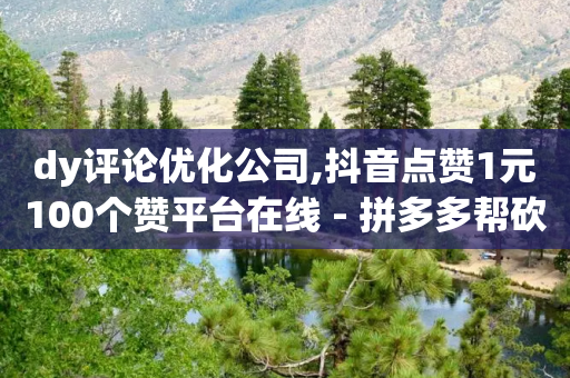 dy评论优化公司,抖音点赞1元100个赞平台在线 - 拼多多帮砍助力网站便宜的原因分析与反馈建议 - 拼多多查看帮别人助力记录