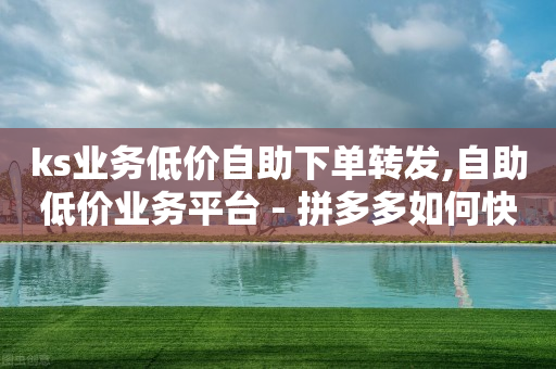 ks业务低价自助下单转发,自助低价业务平台 - 拼多多如何快速助力成功 - 现金大转盘提现不到账