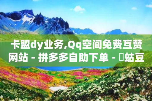 卡盟dy业务,Qq空间免费互赞网站 - 拼多多自助下单 - 蝲蛄豆腐