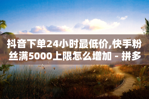 抖音下单24小时最低价,快手粉丝满5000上限怎么增加 - 拼多多刀 - 拼多多领现金视频