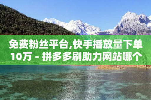 免费粉丝平台,快手播放量下单10万 - 拼多多刷助力网站哪个可靠 - 怎么推广自己的店铺