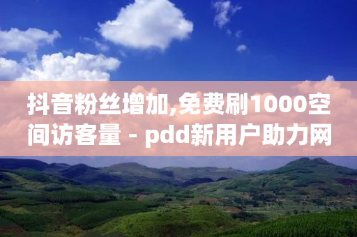 抖音粉丝增加,免费刷1000空间访客量 - pdd新用户助力网站 - 拼多多助力助力购买次数