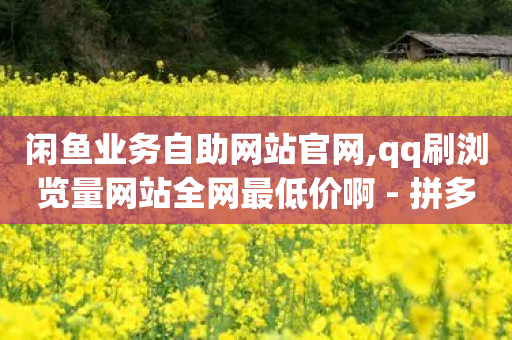 闲鱼业务自助网站官网,qq刷浏览量网站全网最低价啊 - 拼多多砍价有几个阶段 - 拼多多700元助力元宝过程