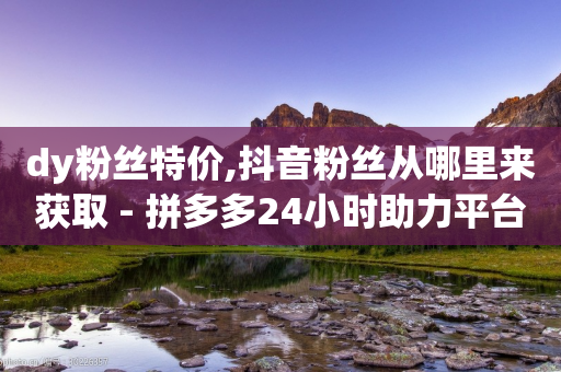 dy粉丝特价,抖音粉丝从哪里来获取 - 拼多多24小时助力平台 - 拼多多上面的铁刀