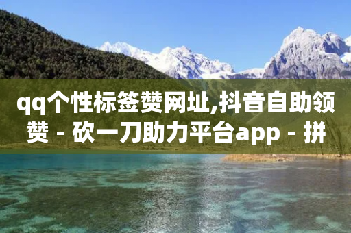 qq个性标签赞网址,抖音自助领赞 - 砍一刀助力平台app - 拼多多50提现福卡是什么