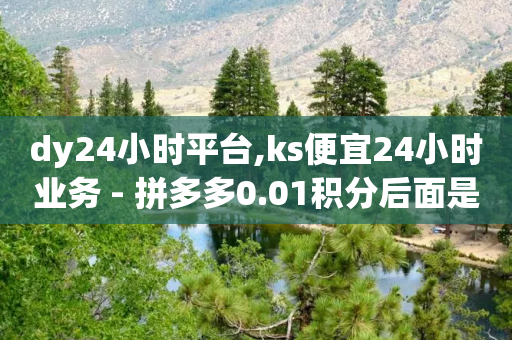 dy24小时平台,ks便宜24小时业务 - 拼多多0.01积分后面是什么 - 拼多多0.01元宝后面是什么