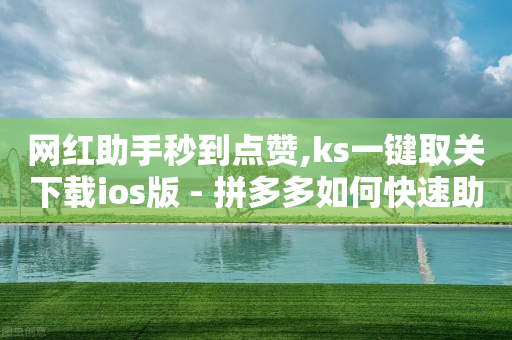 网红助手秒到点赞,ks一键取关下载ios版 - 拼多多如何快速助力成功 - 代砍网站秒砍