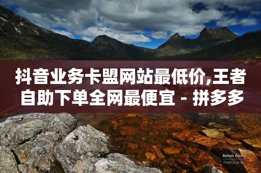 抖音业务卡盟网站最低价,王者自助下单全网最便宜 - 拼多多砍一刀 - 项目网