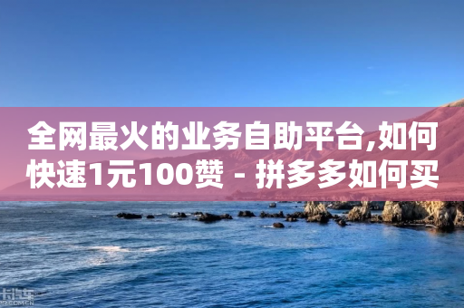 全网最火的业务自助平台,如何快速1元100赞 - 拼多多如何买助力 - 因为拼多多助力欠费一千多