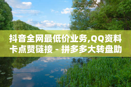 抖音全网最低价业务,QQ资料卡点赞链接 - 拼多多大转盘助力网站免费 - 拼多多为何无人监管