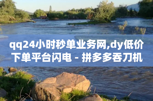 qq24小时秒单业务网,dy低价下单平台闪电 - 拼多多吞刀机制 - pdd买助力