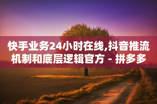 快手业务24小时在线,抖音推流机制和底层逻辑官方 - 拼多多砍刀软件代砍平台 - 悬赏任务怎么批量做