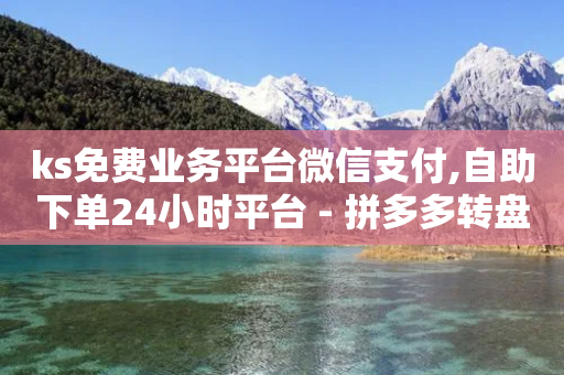 ks免费业务平台微信支付,自助下单24小时平台 - 拼多多转盘最后0.01解决办法 - 拼多多积分领礼物需要多少人-第1张图片-靖非智能科技传媒