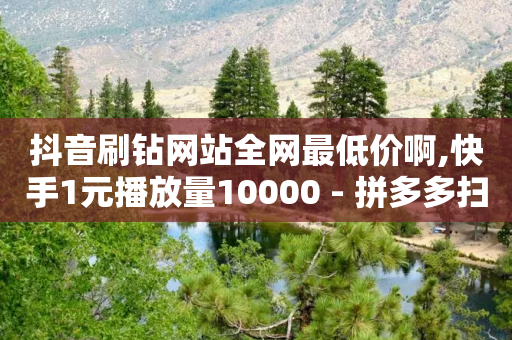 抖音刷钻网站全网最低价啊,快手1元播放量10000 - 拼多多扫码助力网站 - 助力砍价我帮忙网站