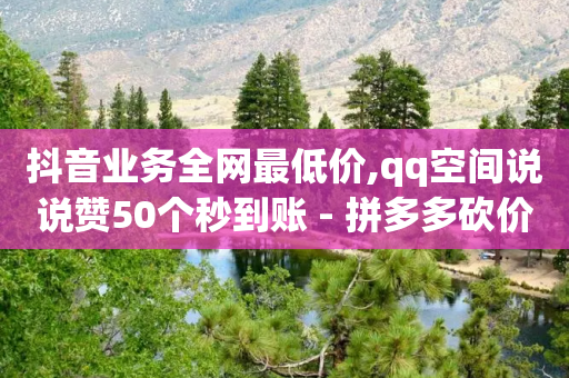 抖音业务全网最低价,qq空间说说赞50个秒到账 - 拼多多砍价一毛十刀网站靠谱吗 - 拼多多20元宝-第1张图片-靖非智能科技传媒