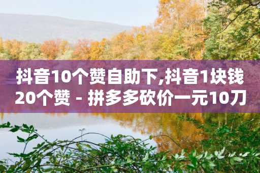 抖音10个赞自助下,抖音1块钱20个赞 - 拼多多砍价一元10刀 - 真人拼多多助力