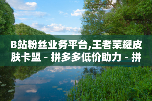 B站粉丝业务平台,王者荣耀皮肤卡盟 - 拼多多低价助力 - 拼多多怎么找不到砍价免费拿