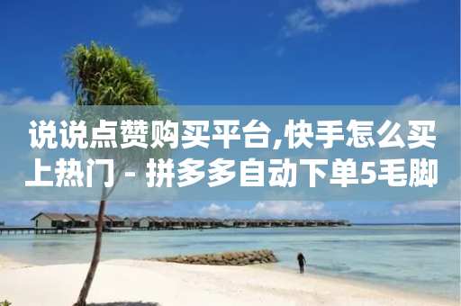 说说点赞购买平台,快手怎么买上热门 - 拼多多自动下单5毛脚本下载 - 拼多多远程重装系统有用吗