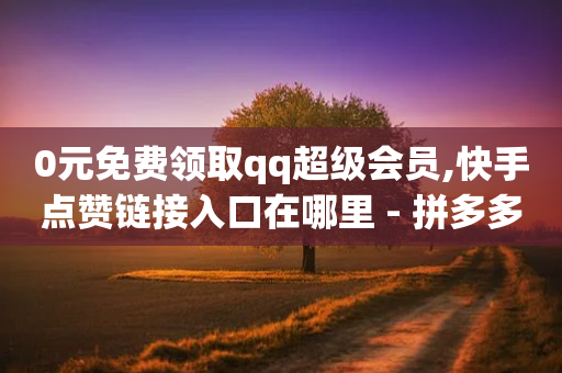 0元免费领取qq超级会员,快手点赞链接入口在哪里 - 拼多多刷助力网站新用户真人 - 吾爱助力靠谱嘛