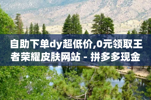 自助下单dy超低价,0元领取王者荣耀皮肤网站 - 拼多多现金大转盘助力 - 拼多多转盘套路完整流程