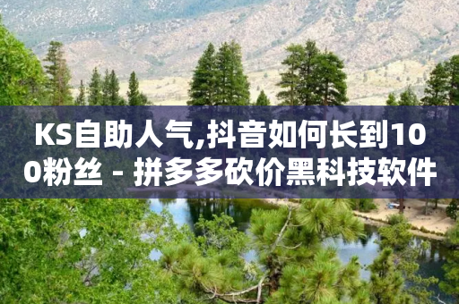 KS自助人气,抖音如何长到100粉丝 - 拼多多砍价黑科技软件 - 51卡盟平台