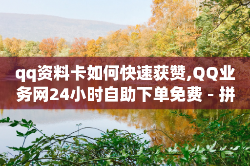 qq资料卡如何快速获赞,QQ业务网24小时自助下单免费 - 拼多多怎么助力成功 - 拼多多商家货源