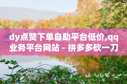 dy点赞下单自助平台低价,qq业务平台网站 - 拼多多砍一刀网站 - 拼多多50提现元宝后面还有吗