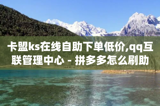 卡盟ks在线自助下单低价,qq互联管理中心 - 拼多多怎么刷助力 - 百货铺子拼多多助力