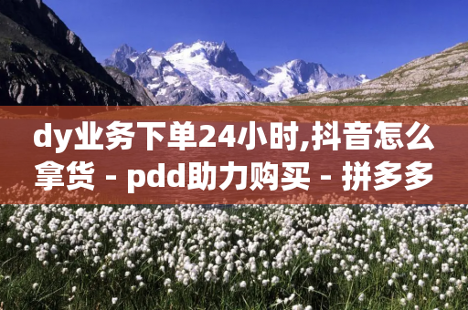 dy业务下单24小时,抖音怎么拿货 - pdd助力购买 - 拼多多50元提现有几个阶段