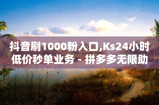 抖音刷1000粉入口,Ks24小时低价秒单业务 - 拼多多无限助力工具 - 提现700最后阶段