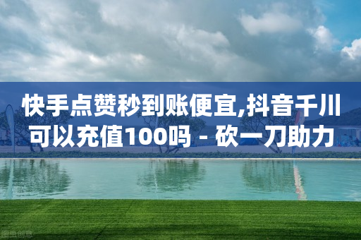 快手点赞秒到账便宜,抖音千川可以充值100吗 - 砍一刀助力平台app - 新出项目平台发布网