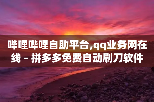 哔哩哔哩自助平台,qq业务网在线 - 拼多多免费自动刷刀软件 - DNF手游怎么快速升级