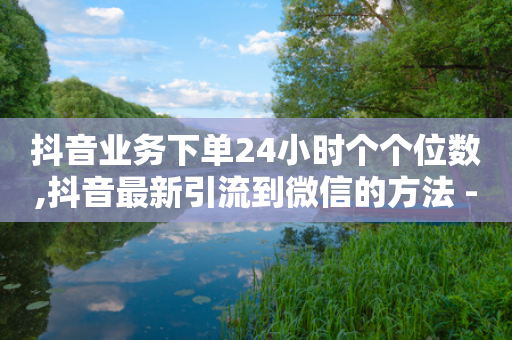 抖音业务下单24小时个个位数,抖音最新引流到微信的方法 - 拼多多刀 - 可小刀一般范围是多少