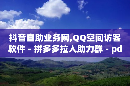 抖音自助业务网,QQ空间访客软件 - 拼多多拉人助力群 - pdd极速起量是什么意思