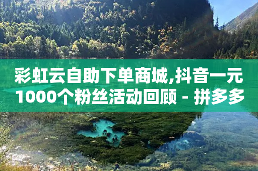 彩虹云自助下单商城,抖音一元1000个粉丝活动回顾 - 拼多多代砍网站秒砍 - 跨境卖家中心是个什么平台啊