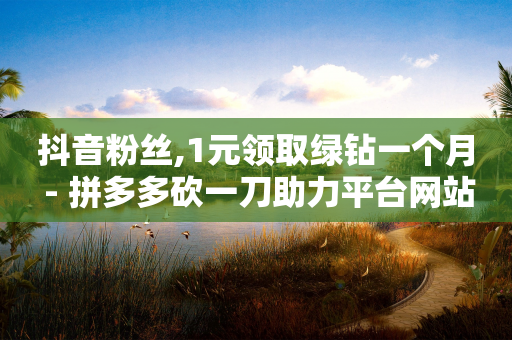 抖音粉丝,1元领取绿钻一个月 - 拼多多砍一刀助力平台网站 - 拼多多700元有成功的吗能相信吗-第1张图片-靖非智能科技传媒