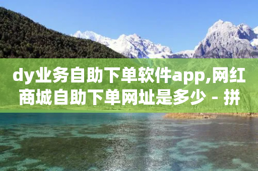 dy业务自助下单软件app,网红商城自助下单网址是多少 - 拼多多砍一刀网站 - 多多差50个积分要多少人