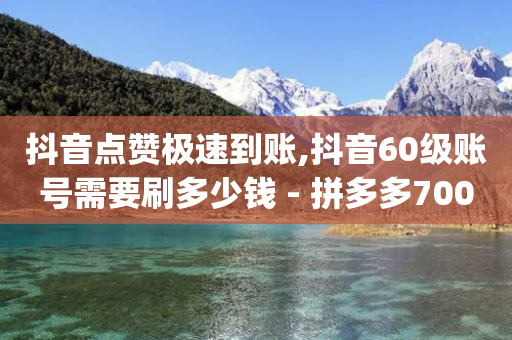 抖音点赞极速到账,抖音60级账号需要刷多少钱 - 拼多多700元助力需要多少人 - pdd刷助力