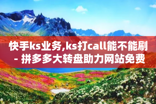 快手ks业务,ks打call能不能刷 - 拼多多大转盘助力网站免费 - 拼多多积元宝