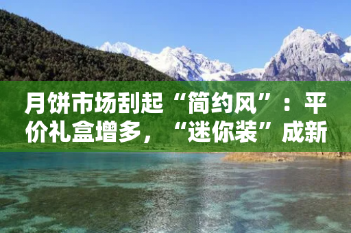 月饼市场刮起“简约风”：平价礼盒增多，“迷你装”成新趋势-第1张图片-靖非智能科技传媒