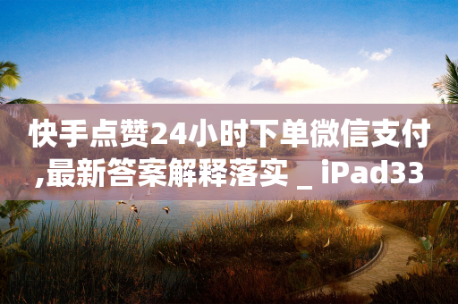 快手点赞24小时下单微信支付,最新答案解释落实 _ iPad33.45.149-第1张图片-靖非智能科技传媒