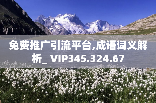 免费推广引流平台,成语词义解析_ VIP345.324.67-第1张图片-靖非智能科技传媒