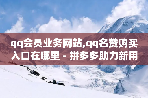 qq会员业务网站,qq名赞购买入口在哪里 - 拼多多助力新用户网站 - pdd免密支付的条件