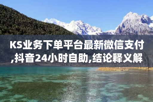 KS业务下单平台最新微信支付,抖音24小时自助,结论释义解释落实 _ iPhone54.67.203