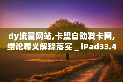 dy流量网站,卡盟自动发卡网,结论释义解释落实 _ iPad33.45.252-第1张图片-靖非智能科技传媒